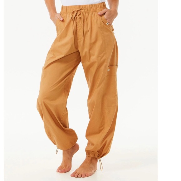 Rip Curl Pants - Rip Curl South Bay Cargo Pant Light Brown Tan Baggy Jogger Womens Medium